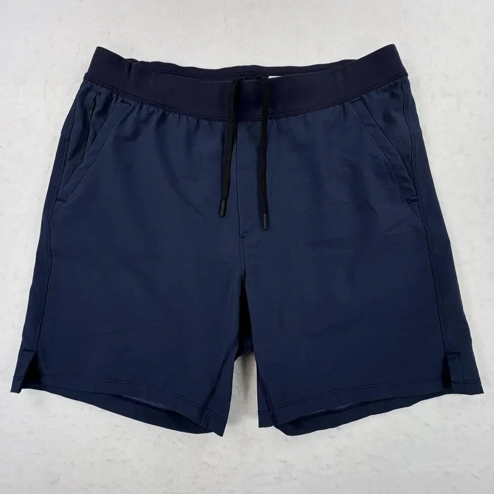 Public Rec Flex Shorts Mens 34 Navy Blue 7” Stretch Athletic Performance Golf